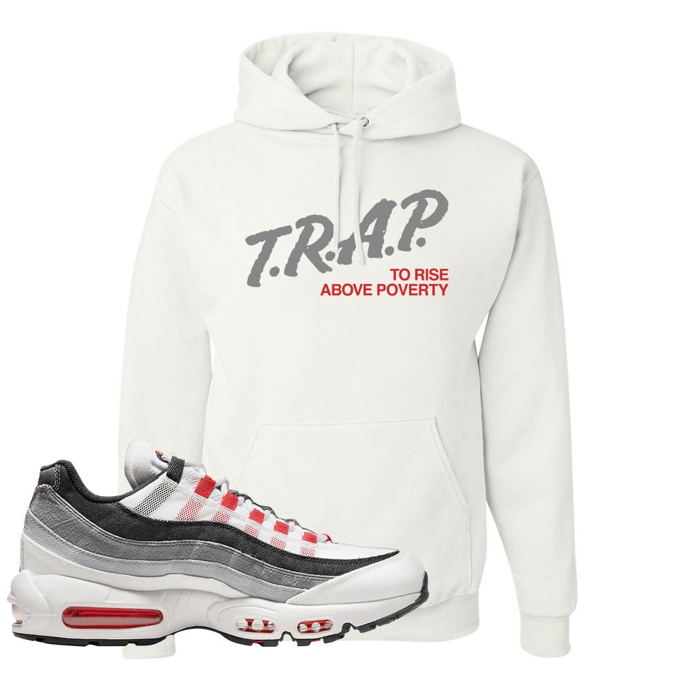 Comet 95s Hoodie | Trap To Rise Above Poverty, White