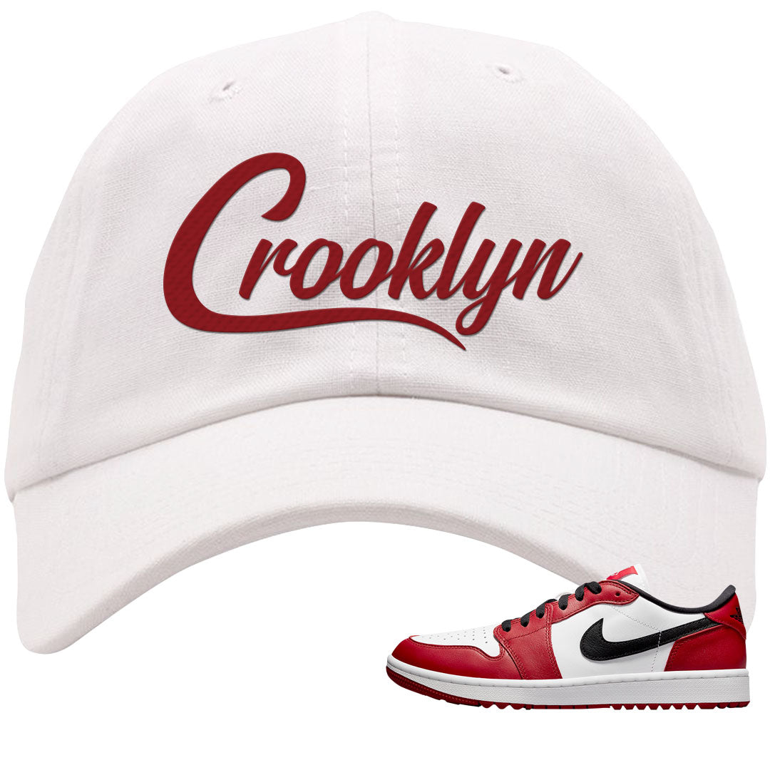 Chicago Golf Low 1s Dad Hat | Crooklyn, White