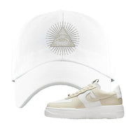 Pixel Cream White Force 1s Dad Hat | All Seeing Eye, White