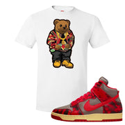 Acid Wash Red 1985 High Dunks T Shirt | Sweater Bear, White