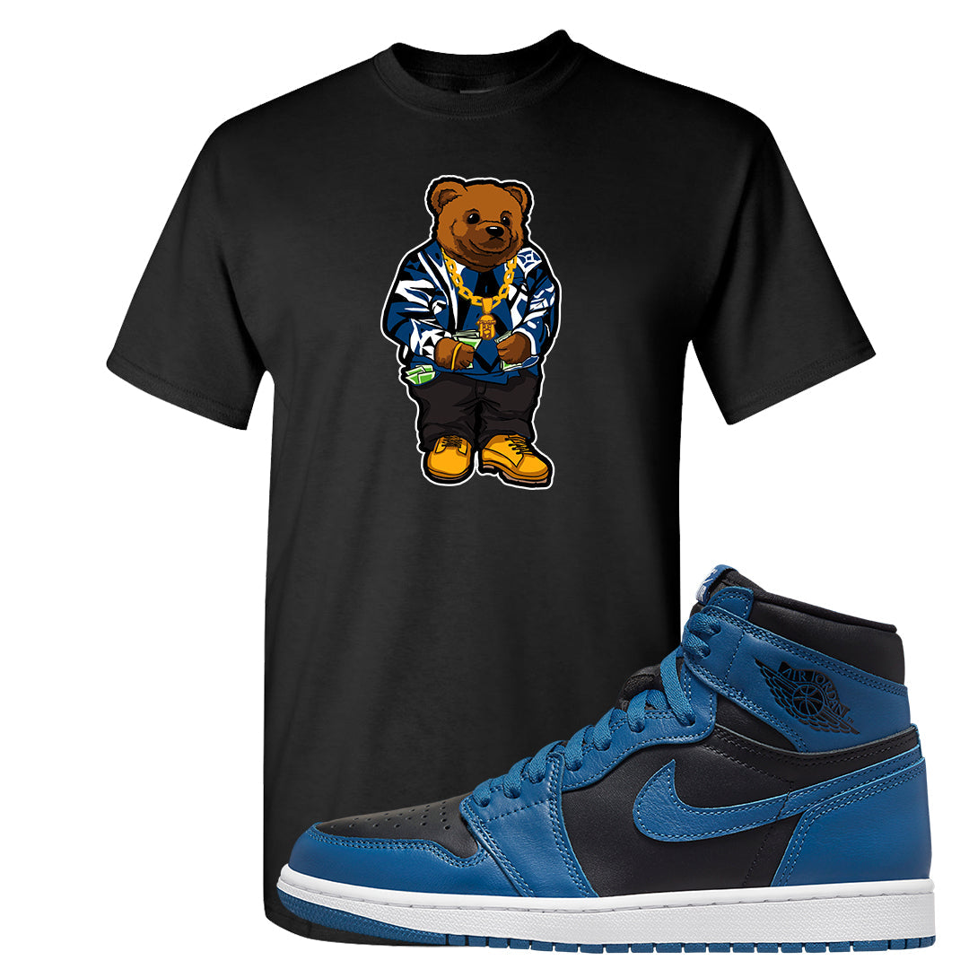 Dark Marina Blue 1s T Shirt | Sweater Bear, Black