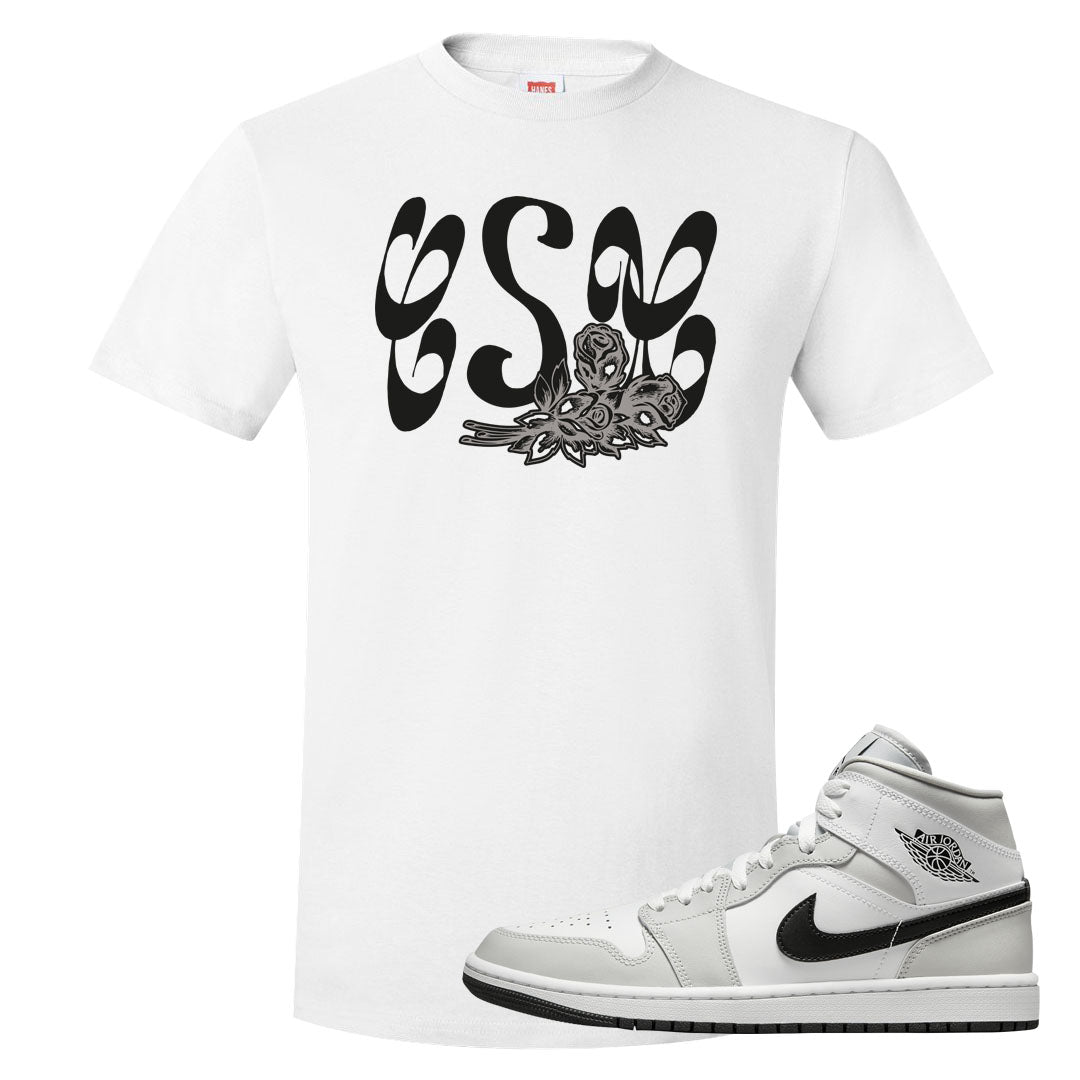 Light Smoke Grey Mid 1s T Shirt | Certified Sneakerhead, White