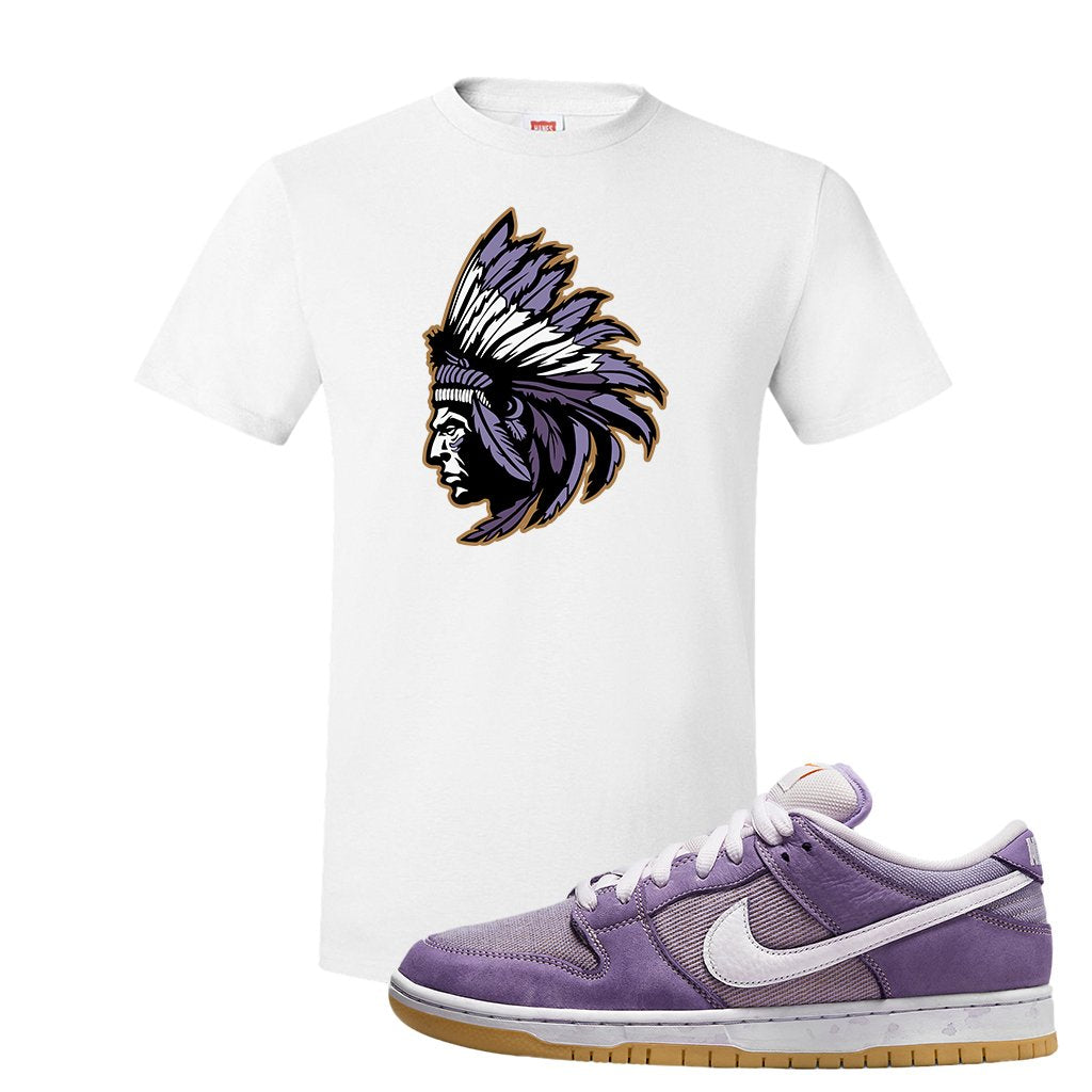 Unbleached Purple Lows T Shirt | Indian Chief, White