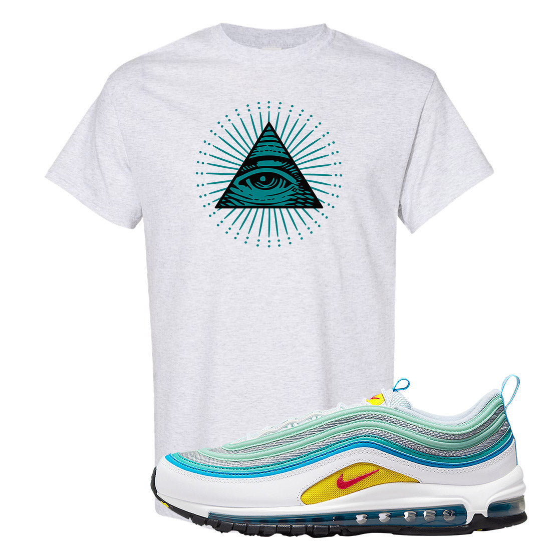 Spring Floral 97s T Shirt | All Seeing Eye, Ash