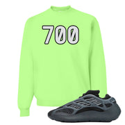 Alvah v3 700s Crewneck Sweatshirt | 700 Logo, Neon Green