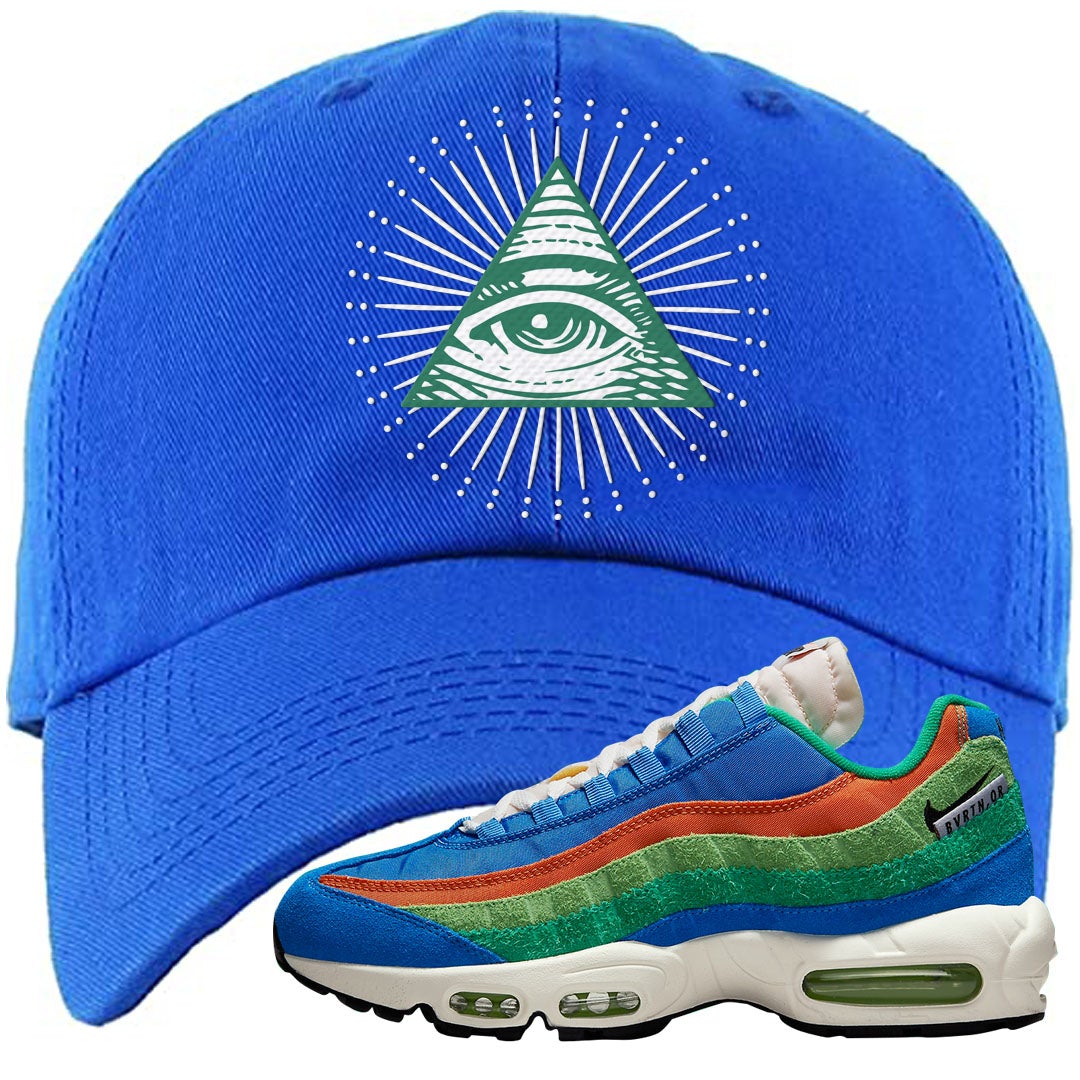 Light Blue Green AMRC 95s Dad Hat | All Seeing Eye, Royal
