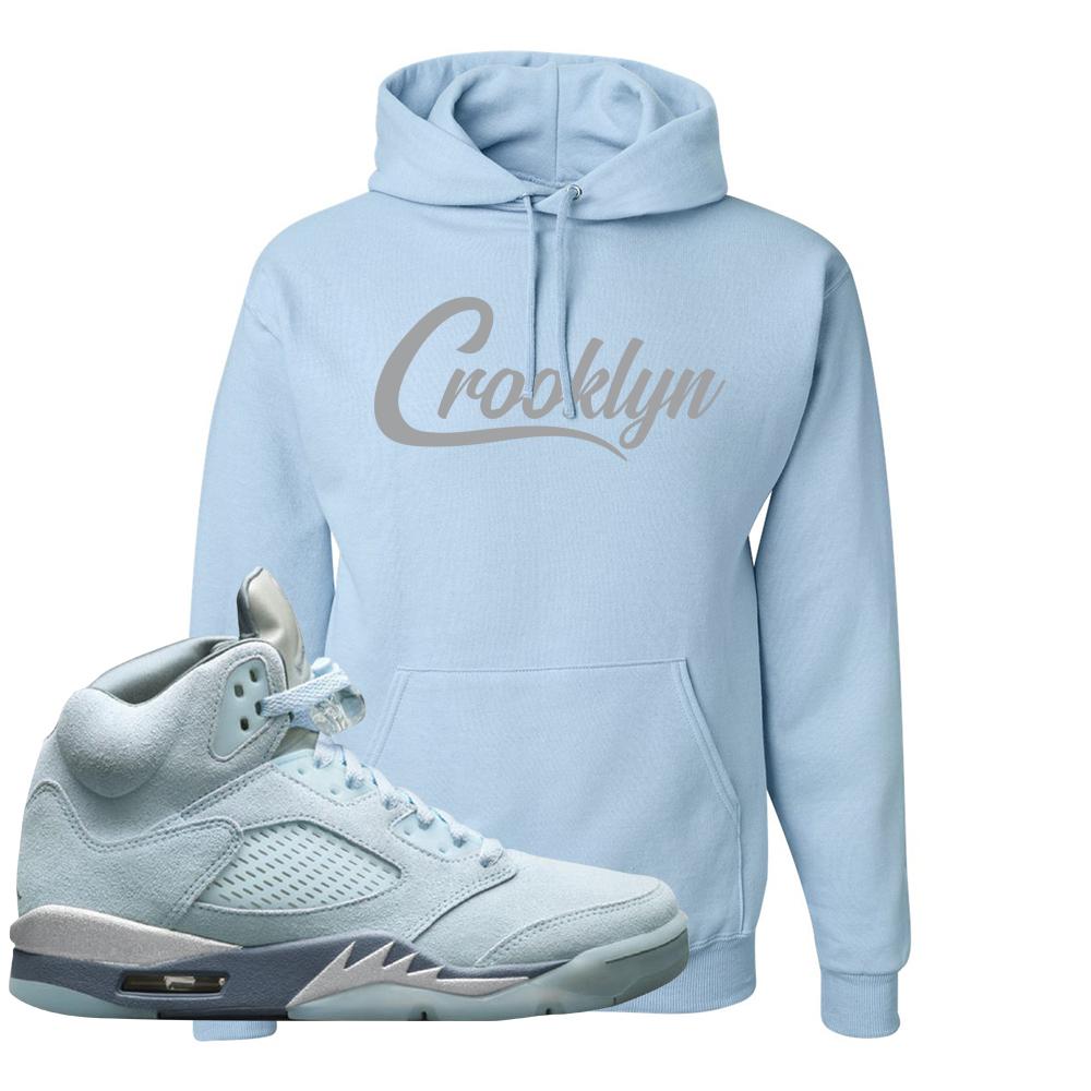 Blue Bird 5s Hoodie | Crooklyn, Light Blue