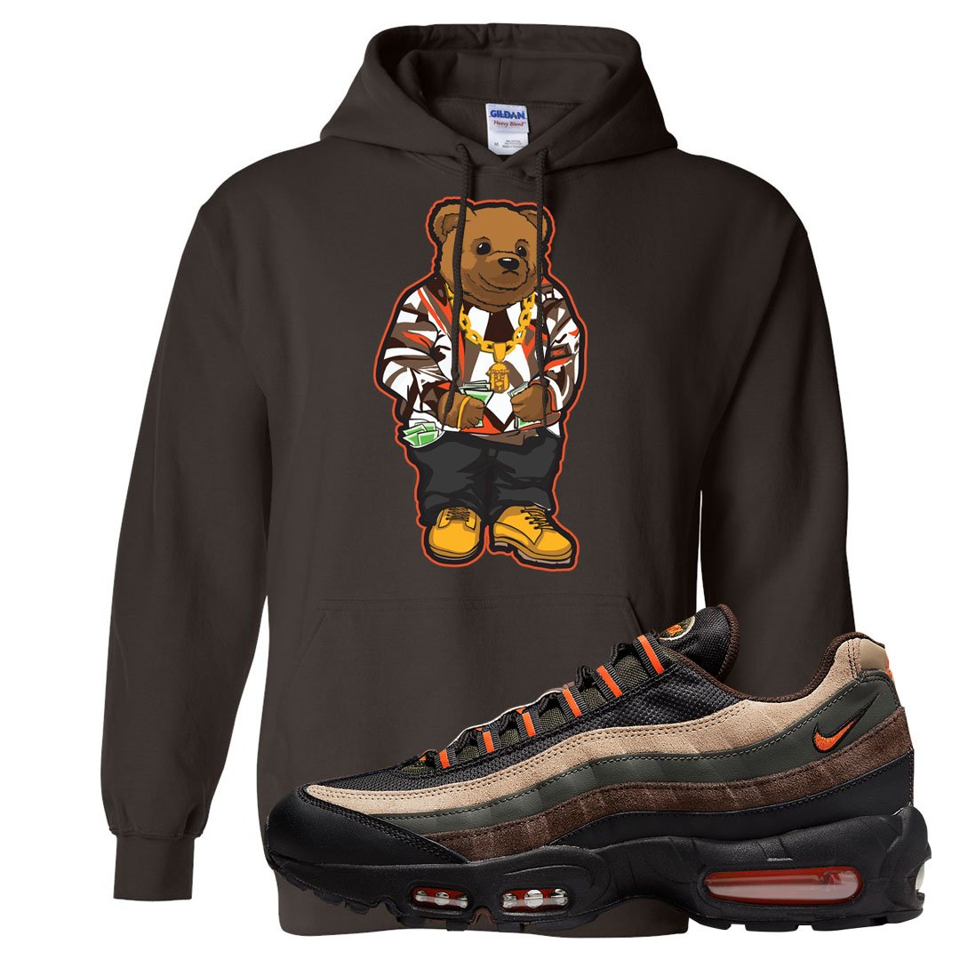 Dark Army Orange Blaze 95s Hoodie | Sweater Bear, Chocolate