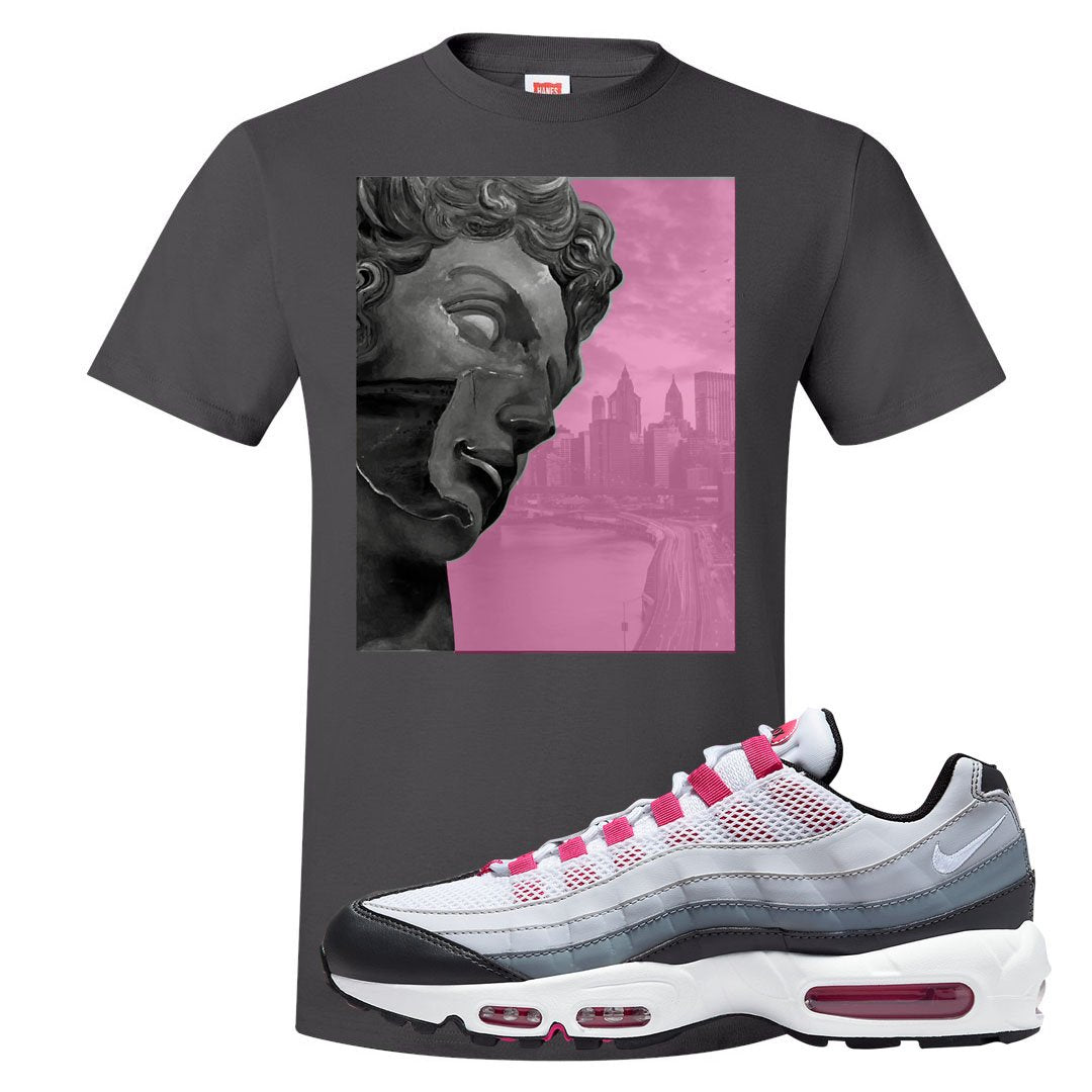 Next Nature Pink 95s T Shirt | Miguel, Smoke Grey