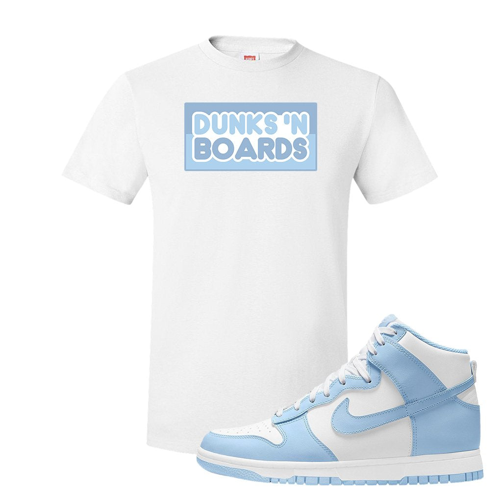 Aluminum High Dunks T Shirt | Dunks N Boards, White