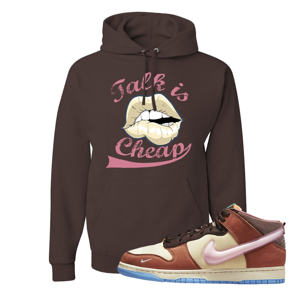 Chocolate Milk Mid Dunks Hoodie | Talk Lips, Dark Chocolate