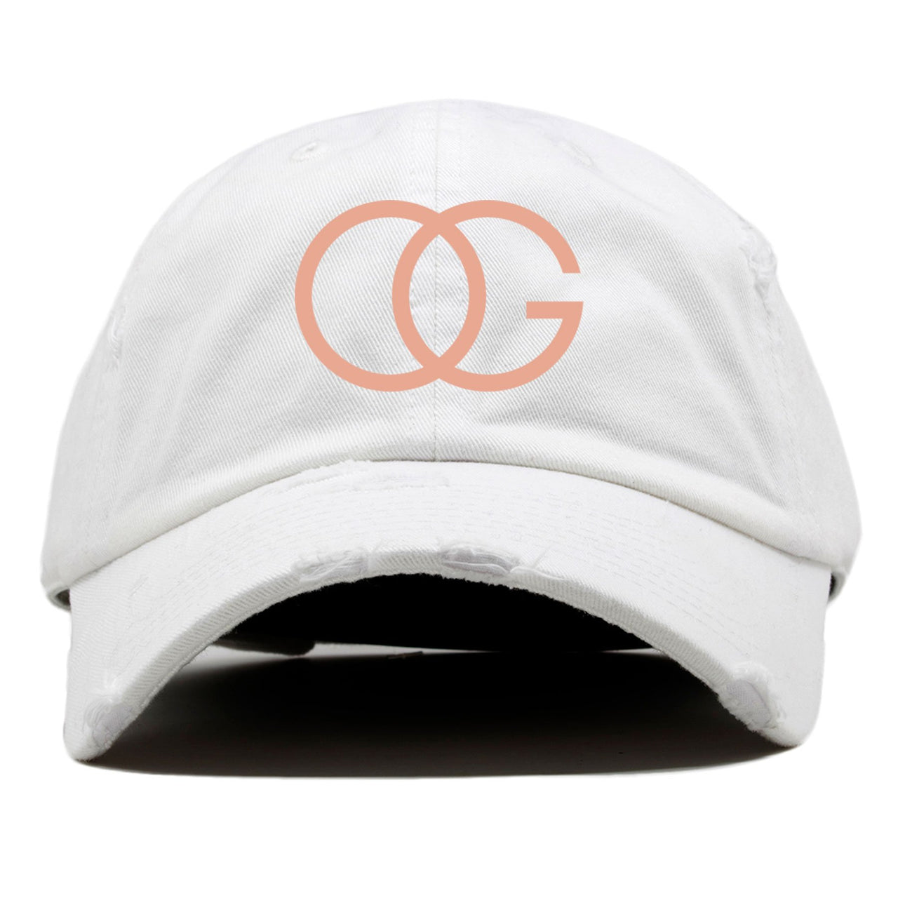 Crimson Tint 1s Distressed Dad Hat | OG Logo, White