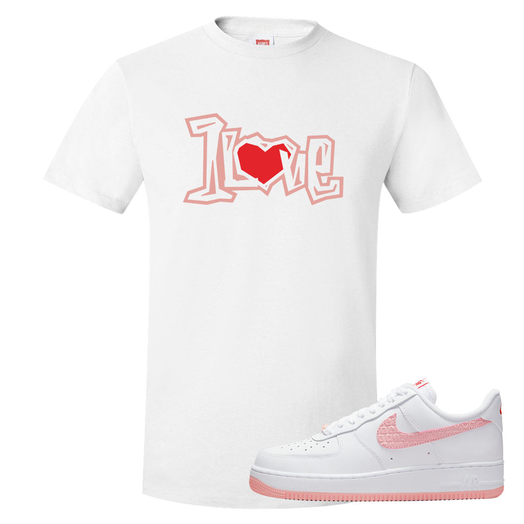 Valentine's Day 2022 AF1s T Shirt | 1 Love, White