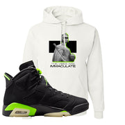 Electric Green 6s Hoodie | The Vibes Are Immaculate, White