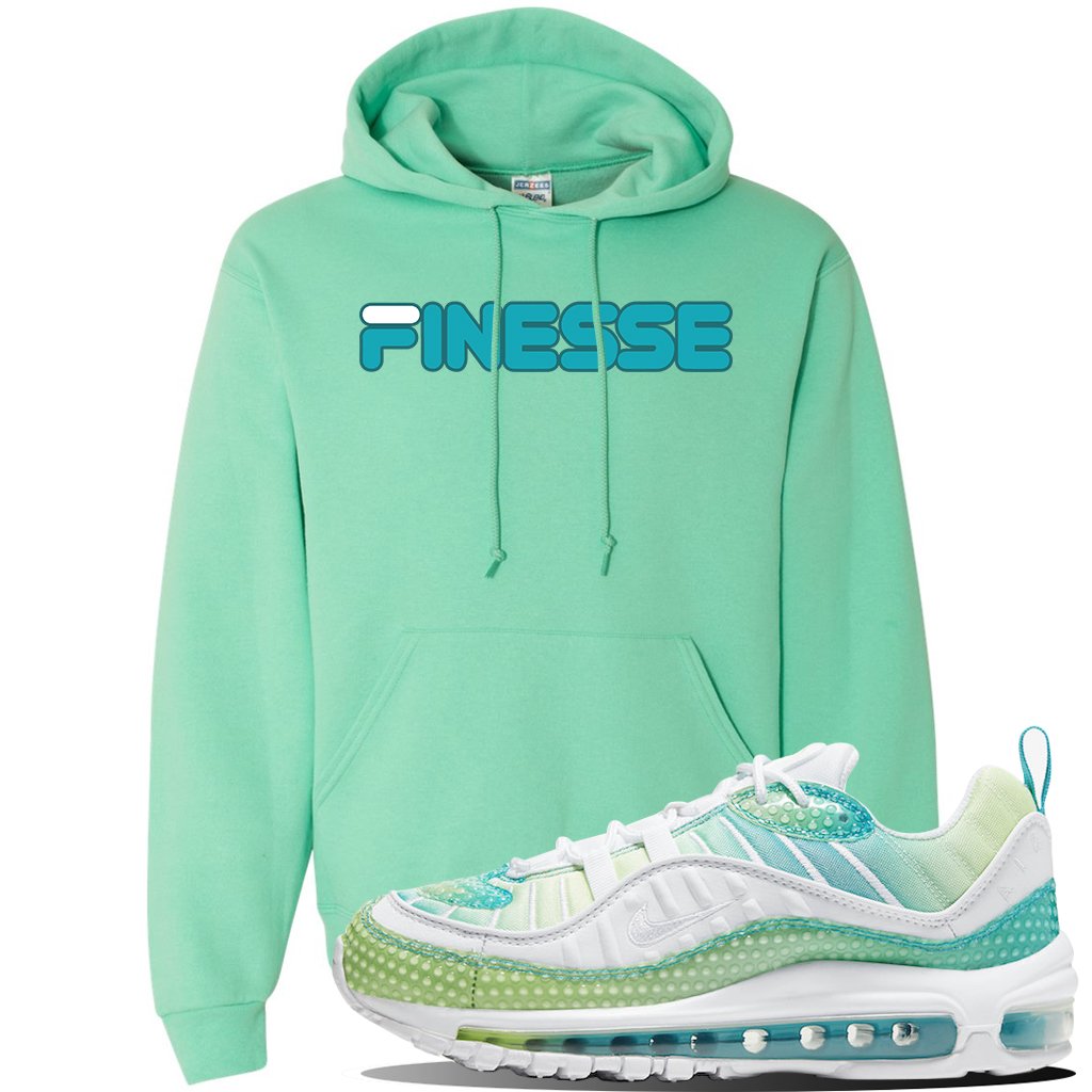 WMNS Air Max 98 Bubble Pack Sneaker Cool Mint Pullover Hoodie | Hoodie to match Nike WMNS Air Max 98 Bubble Pack Shoes | Finesse