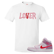 Valentine's Day Mid 1s T Shirt | Lover, White