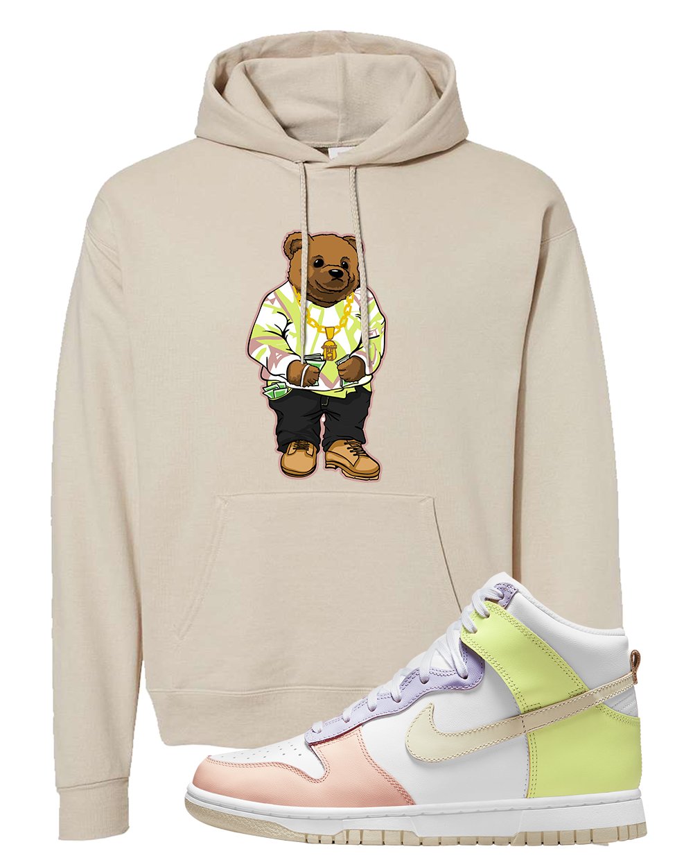 Cashmere High Dunks Hoodie | Sweater Bear, Sand