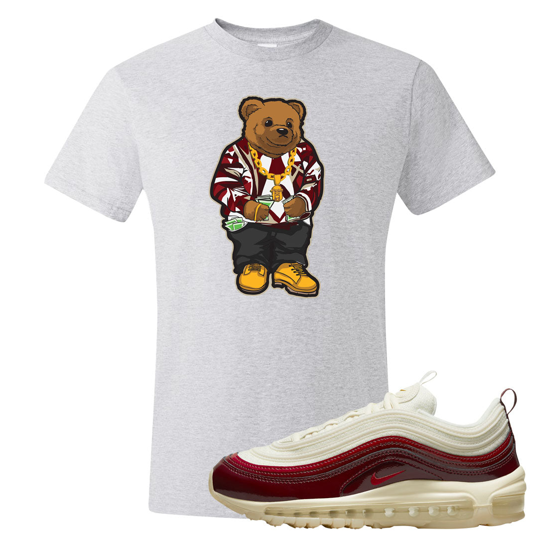 Dark Beetroot 97s T Shirt | Sweater Bear, Ash