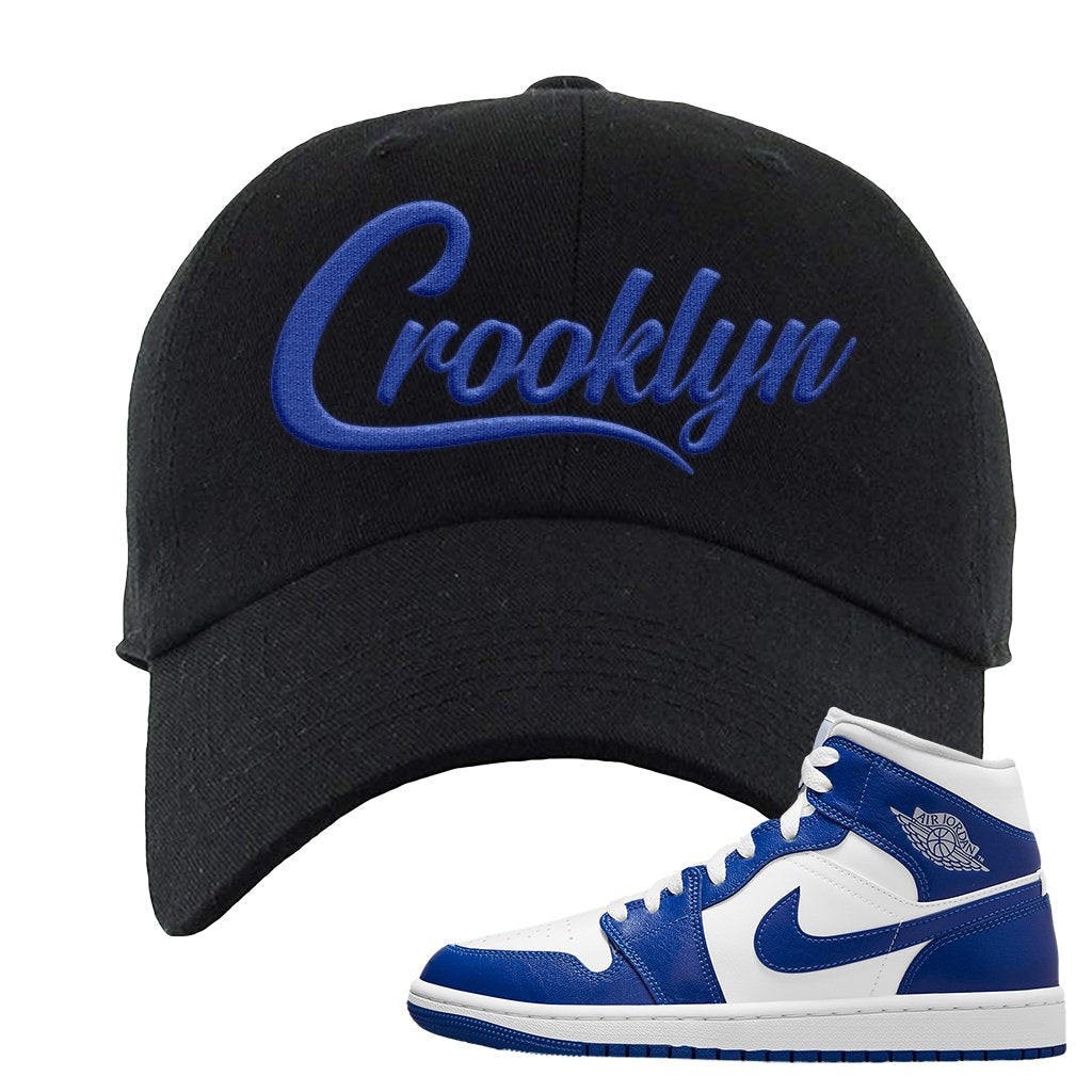 Air Jordan 1 Mid Kentucky Blue Dad Hat | Crooklyn, Black