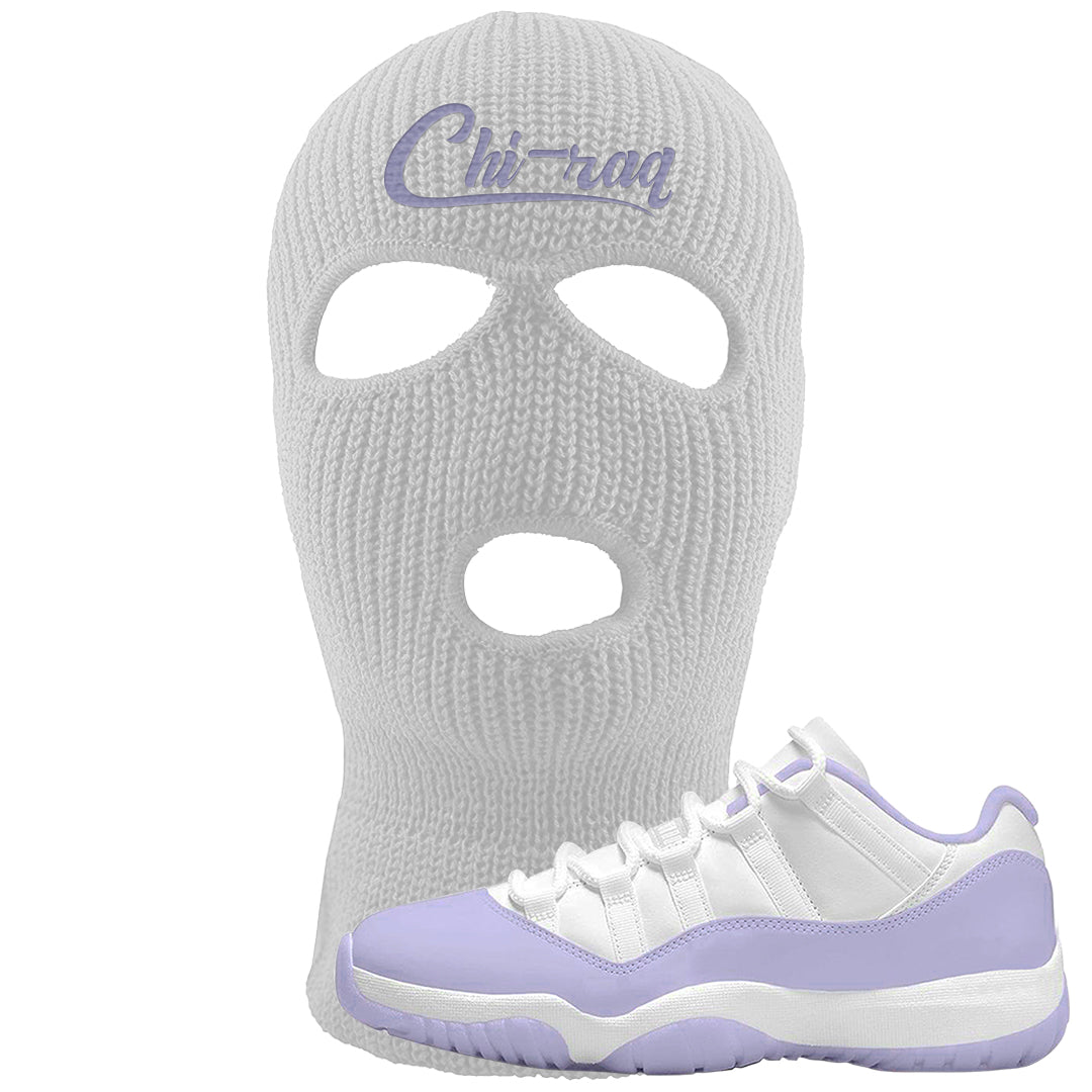 Pure Violet Low 11s Ski Mask | Chiraq, White