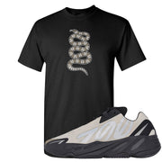 MNVN Bone 700s T Shirt | Coiled Snake, Black