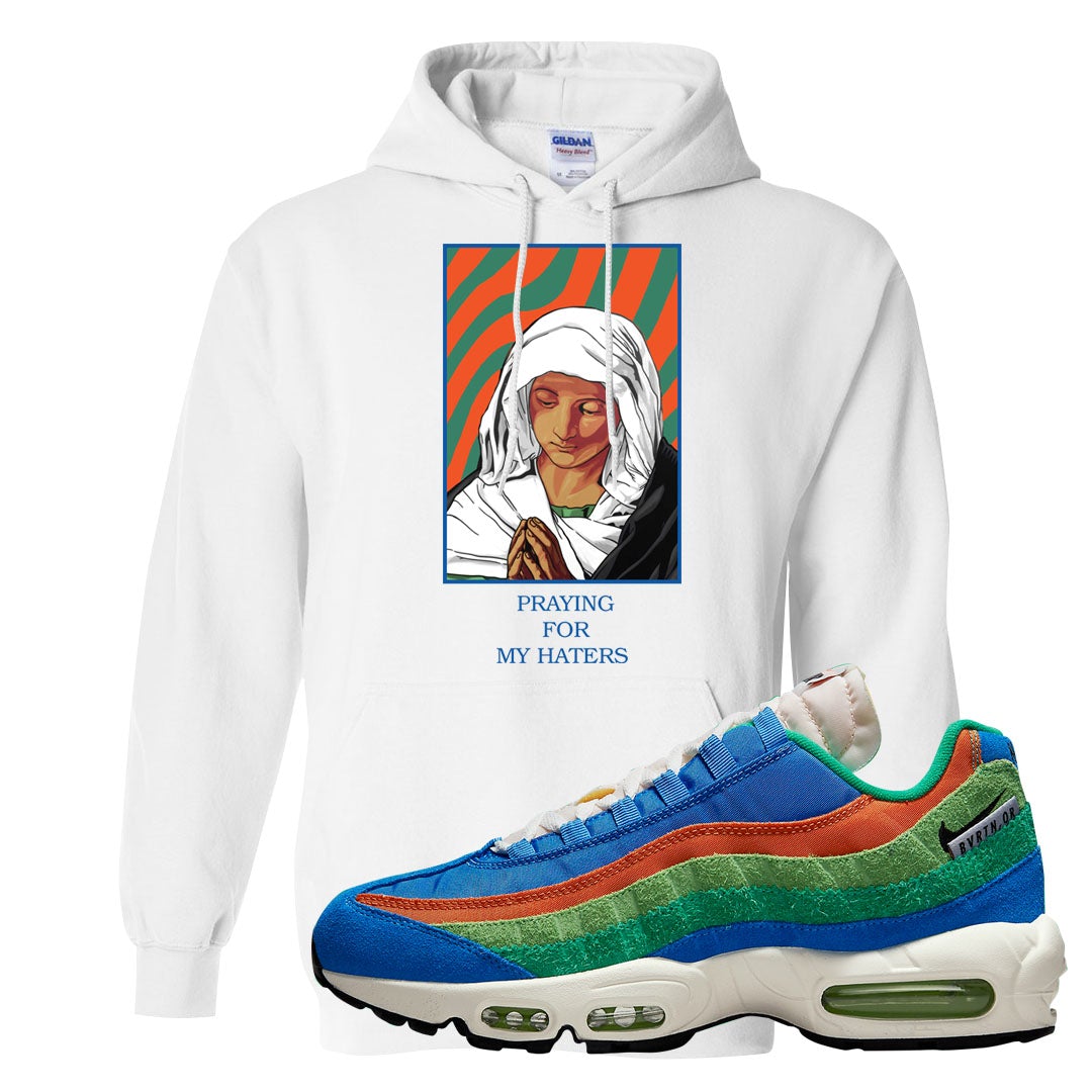 Light Blue Green AMRC 95s Hoodie | God Told Me, White