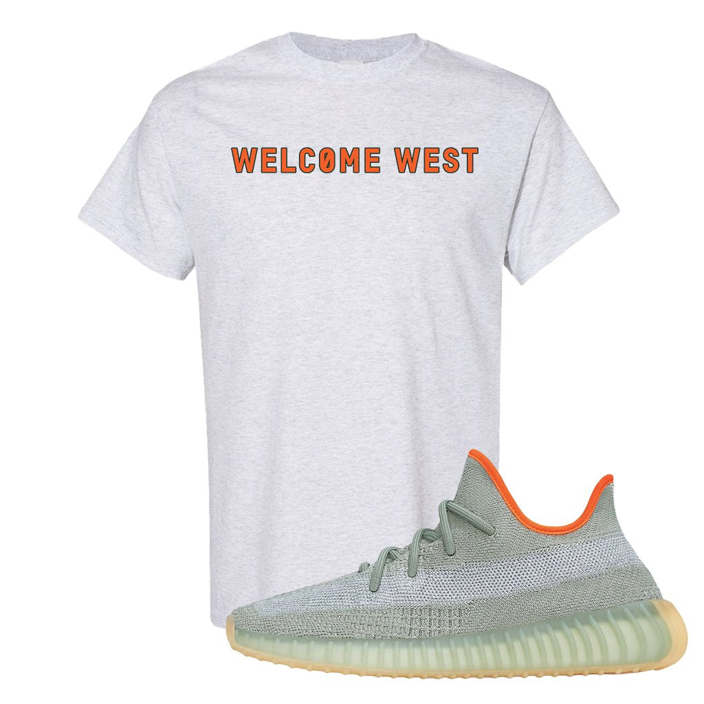 Yeezy 350 V2 Desert Sage Sneaker T Shirt |Welcome West | Ash