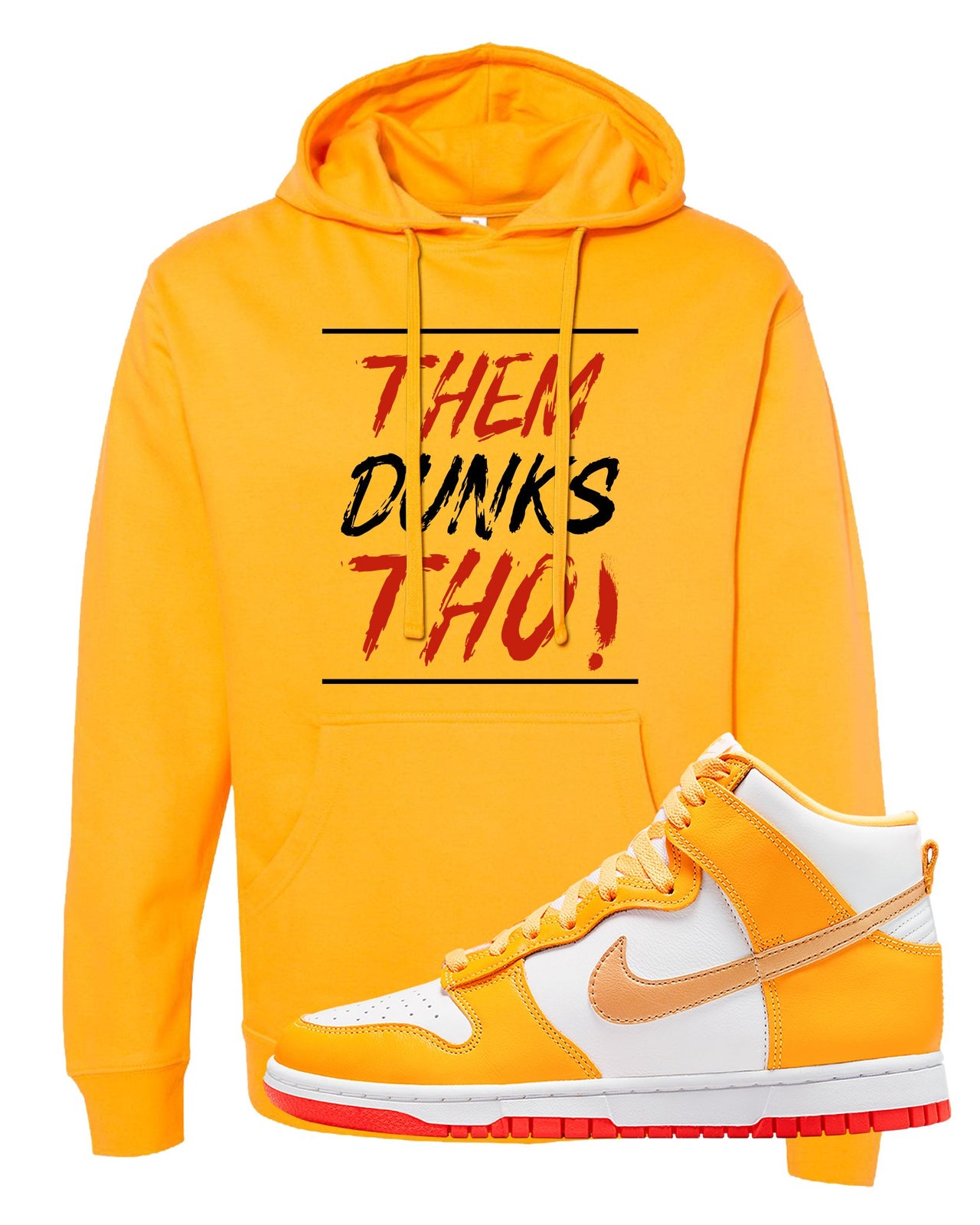 Yellow Gold Orange High Dunks Hoodie | Them Dunks Tho, Gold