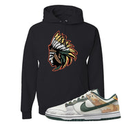 Camo Low Dunks Hoodie | Indian Chief, Black