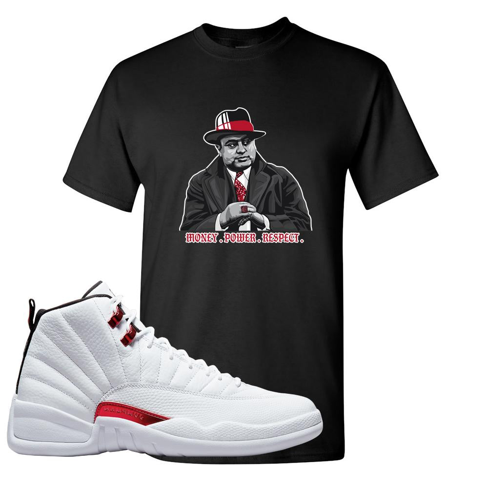 Twist White Red 12s T Shirt | Capone Illustration, Black