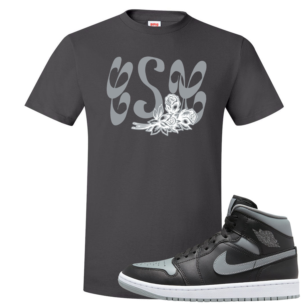 Alternate Shadow Mid 1s T Shirt | Certified Sneakerhead, Smoke Grey