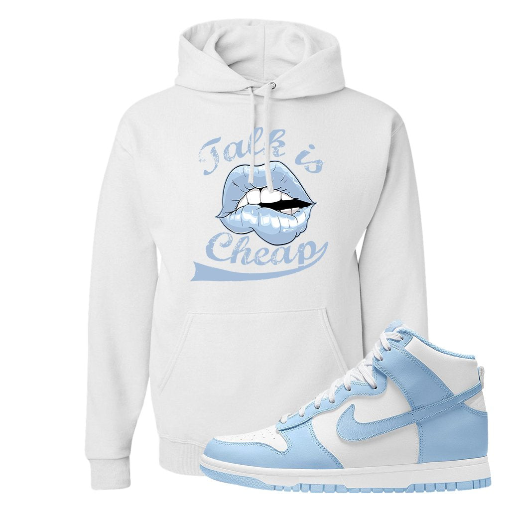 Aluminum High Dunks Hoodie | Talk Lips, White