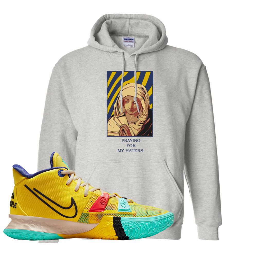 1 World 1 People Yellow 7s Hoodie | God Told Me, Ash
