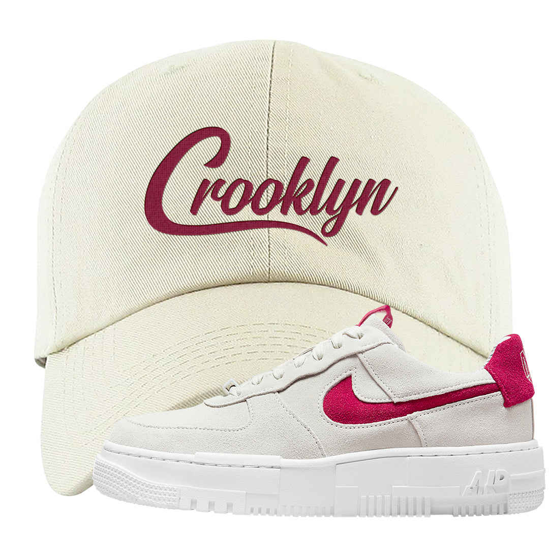 Mystic Hibiscus Pixel AF1s Dad Hat | Crooklyn, White