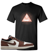 Mocha Low 1s T Shirt | All Seeing Eye, Black