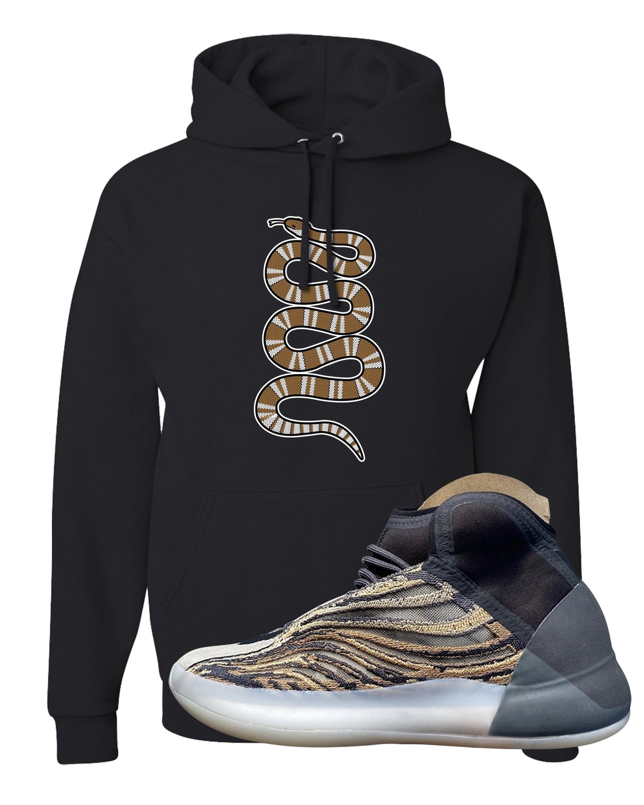 Amber Tint Quantums Hoodie | Coiled Snake, Black