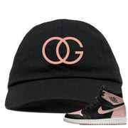 Black OG hat to match Crimson Tint Jordan 1 shoes