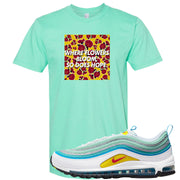 Spring Floral 97s T Shirt | Floral Spring Box Logo, Mint