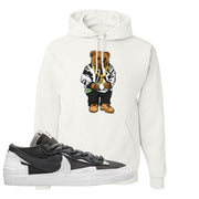 Iron Grey Low Blazers Hoodie | Sweater Bear, White