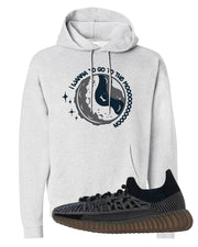 Slate Blue CMPCT v2 350s Hoodie | I Wanna To Go To The Moon, Ash