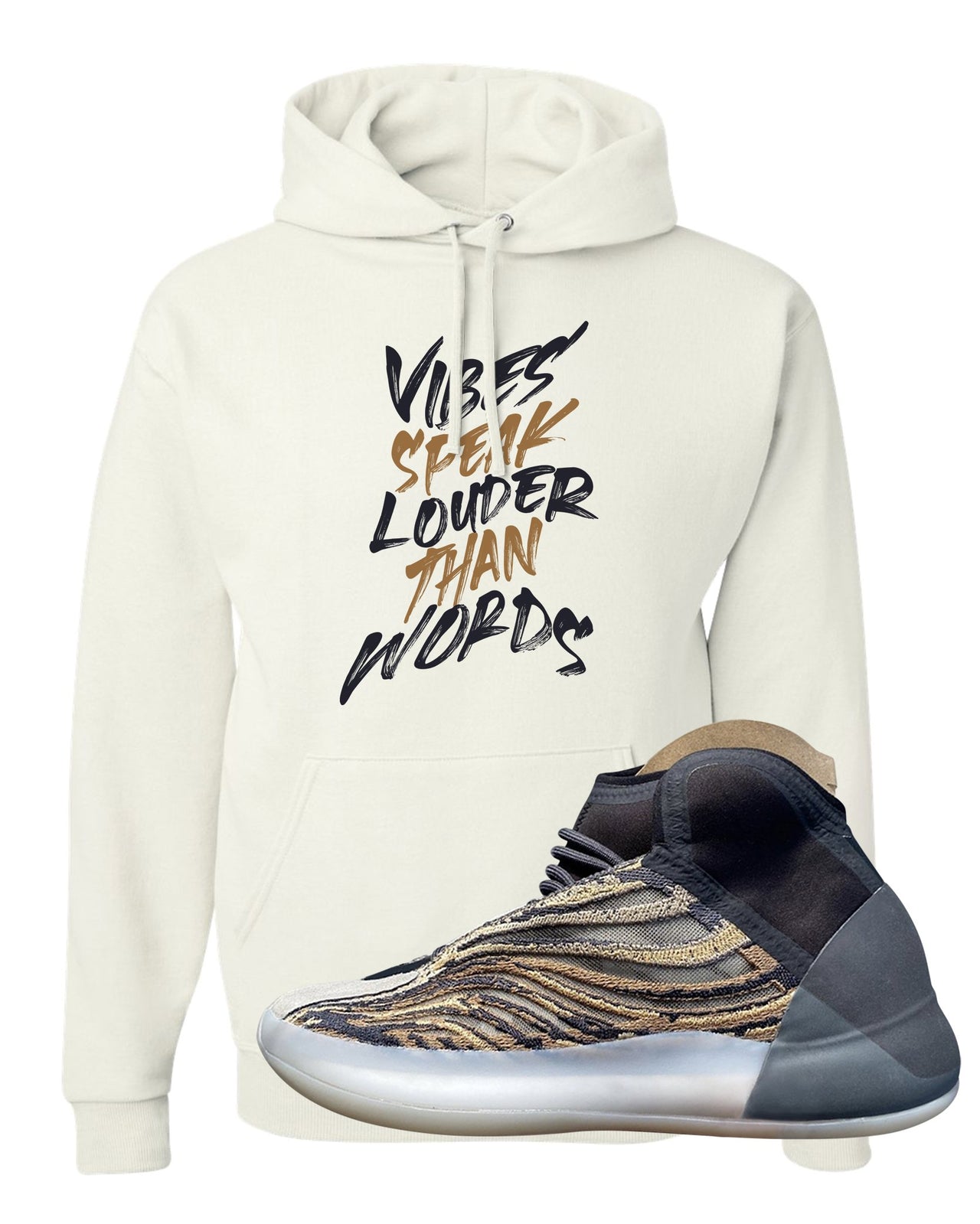 Amber Tint Quantums Hoodie | Vibes Speak Louder Than Words, White