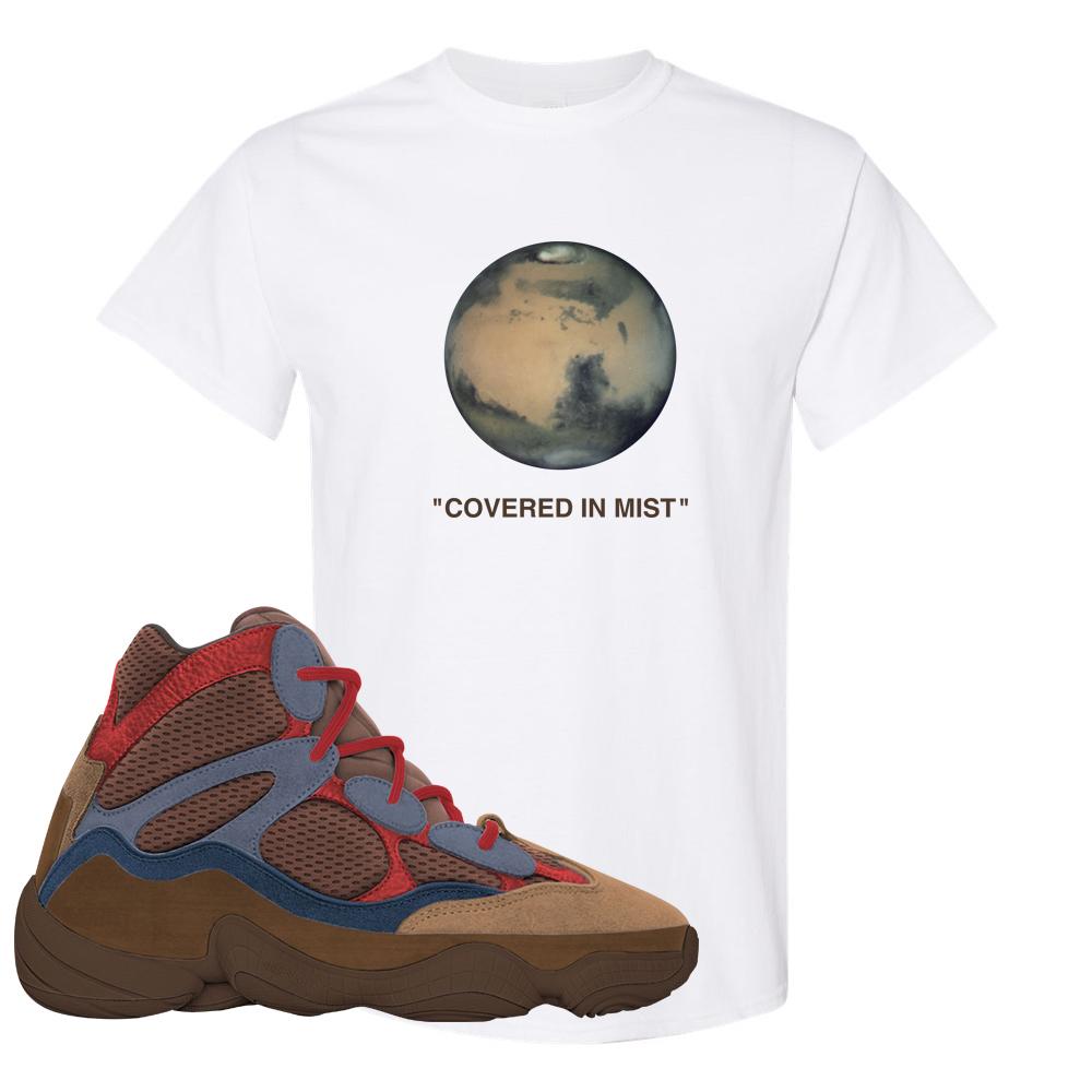 Yeezy 500 High Sumac T Shirt | Covered In Mist, White