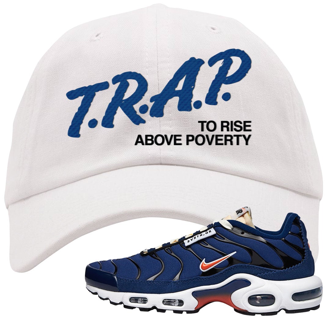 Obsidian AMRC Pluses Dad Hat | Trap To Rise Above Poverty, White