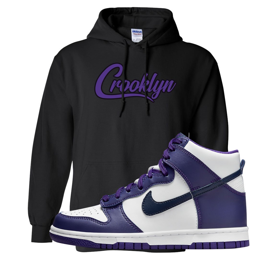 Court Purple High Dunks Hoodie | Crooklyn, Black