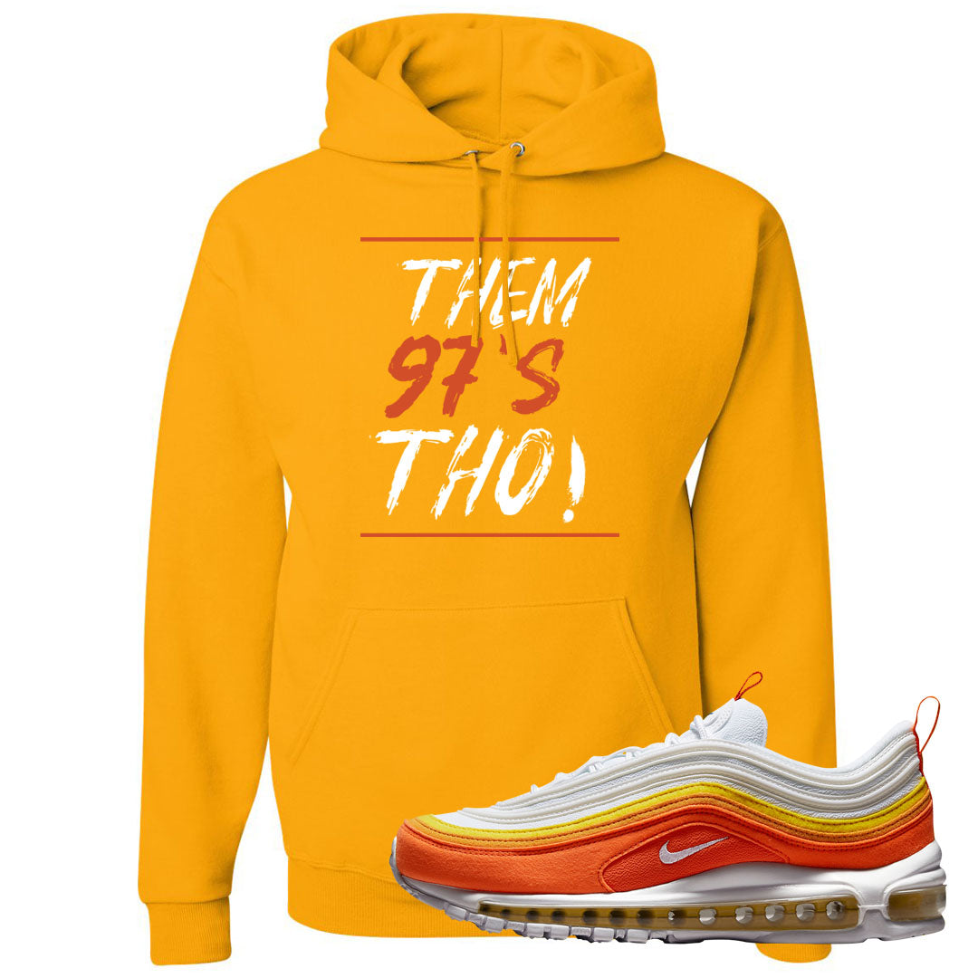 Club Orange Yellow 97s Hoodie | Them 97's Tho, Gold