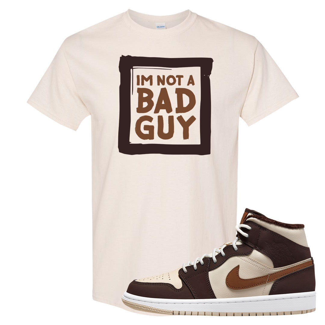 Brown Fleece Mid 1s T Shirt | I'm Not A Bad Guy, Natural