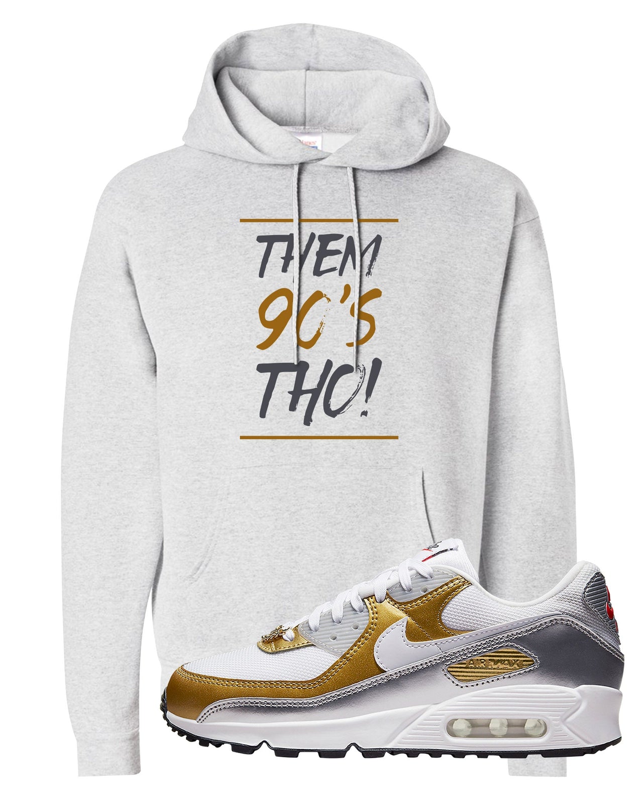 Gold Silver 90s Hoodie | Them 90's Tho, Ash