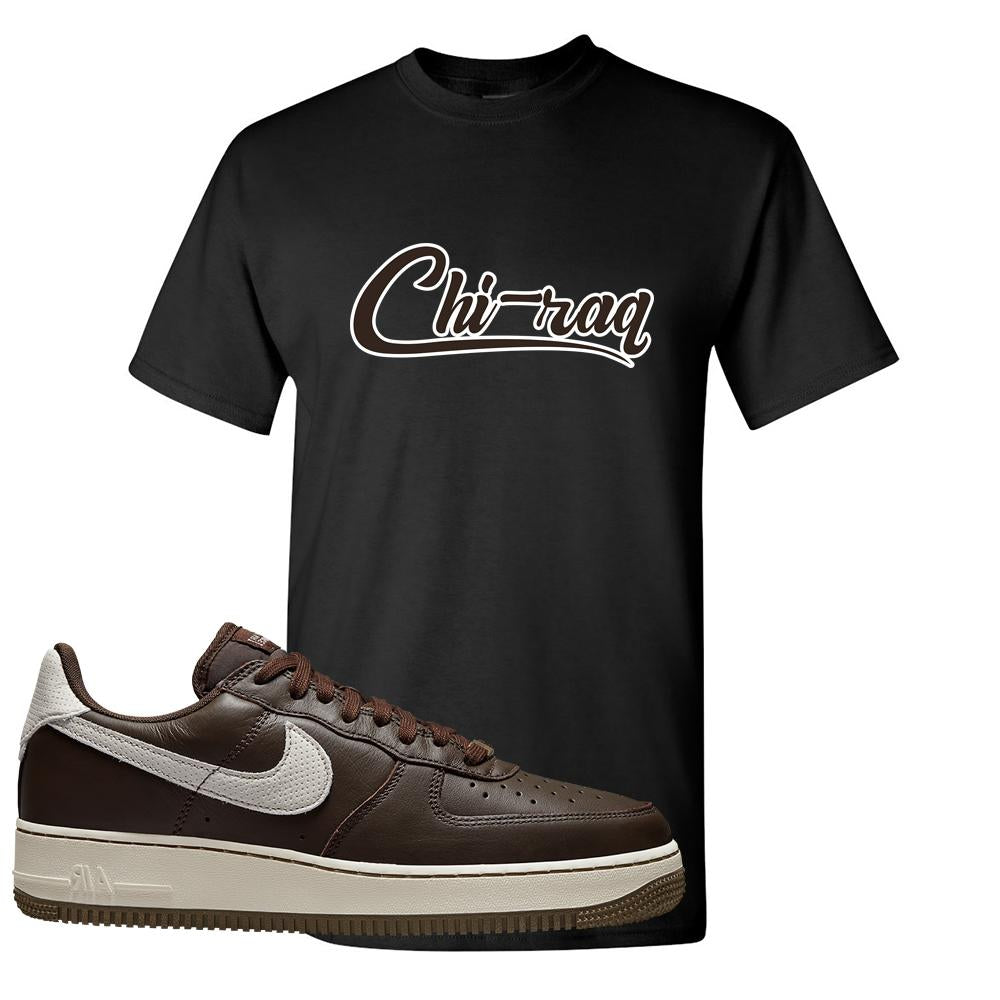 Dark Chocolate Leather 1s T Shirt | Chiraq, Black