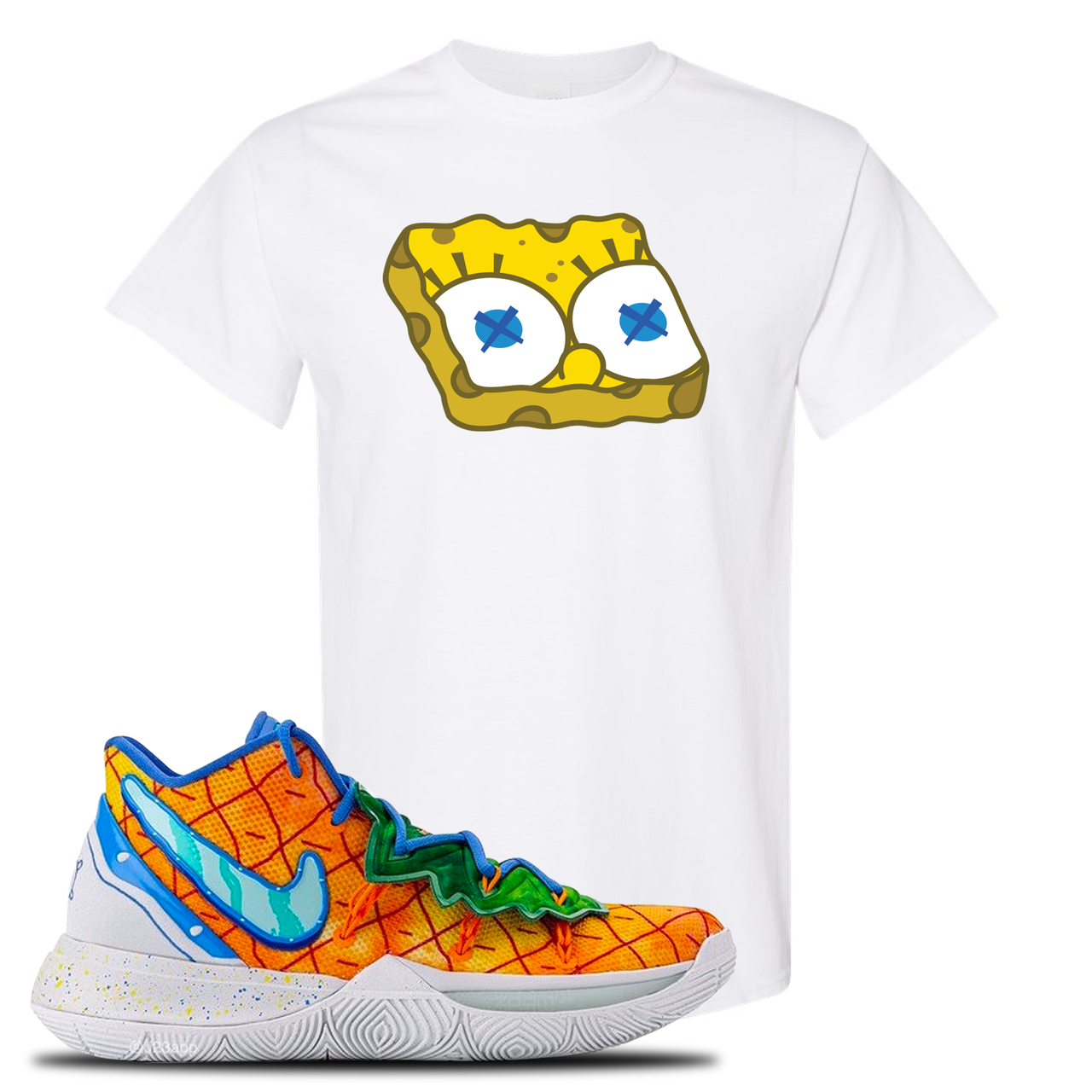 Kyrie 5 Pineapple House Sponge Head White Sneaker Hook Up T-Shirt