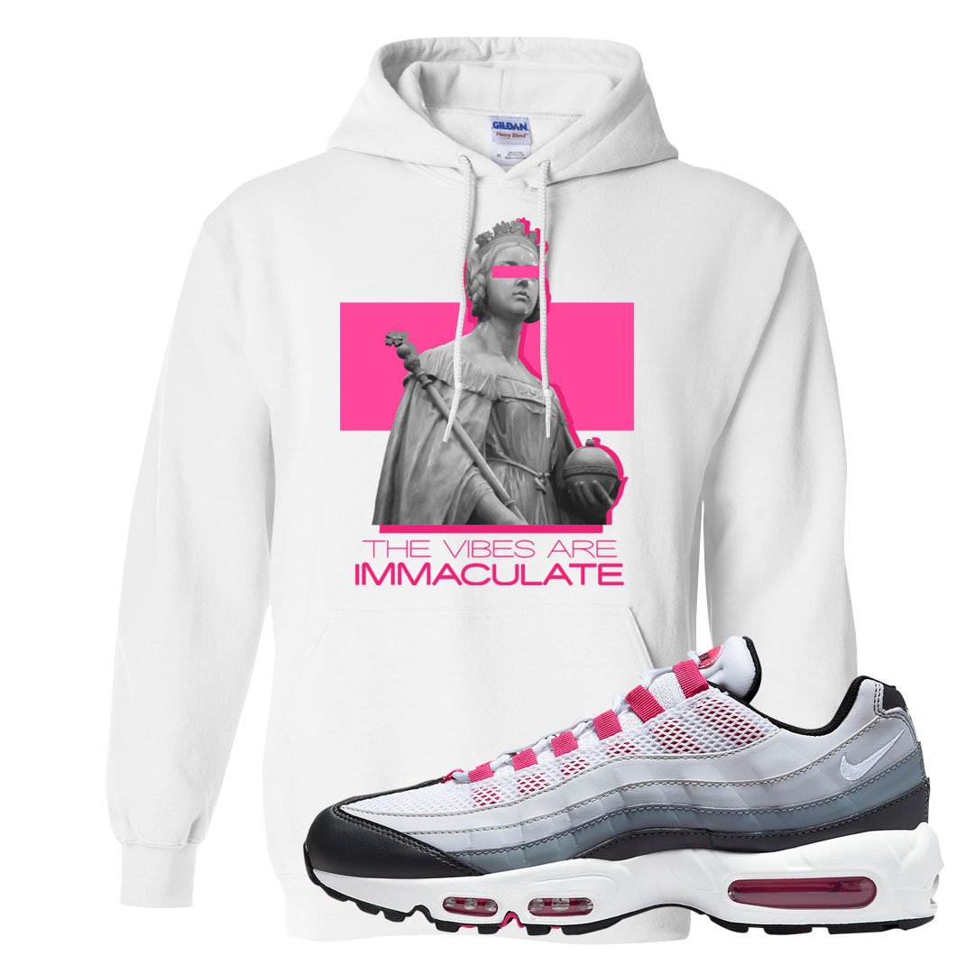 Next Nature Pink 95s Hoodie | The Vibes Are Immaculate, White